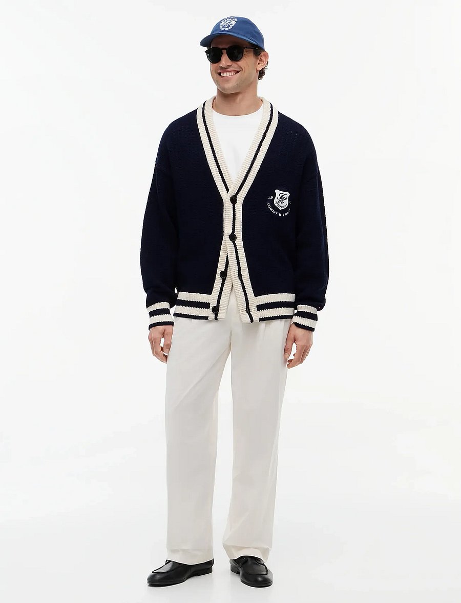 Tommy Hilfiger - ATHLEISURE CRICKET CARDIGAN - cardigans - desert sky - 4