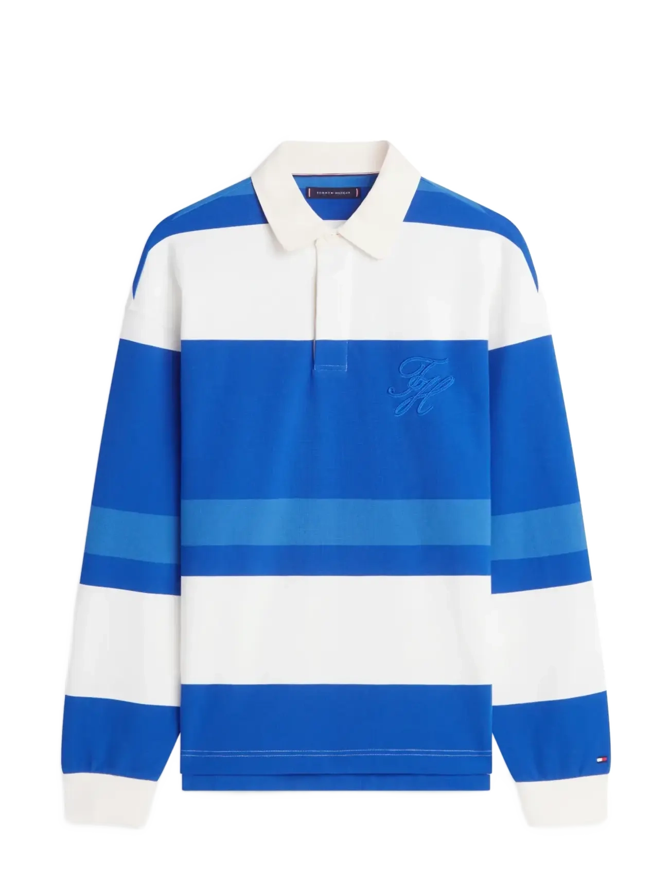 TOMMY HILFIGER Relaxed Stripe Rugby Blau - M - Herren