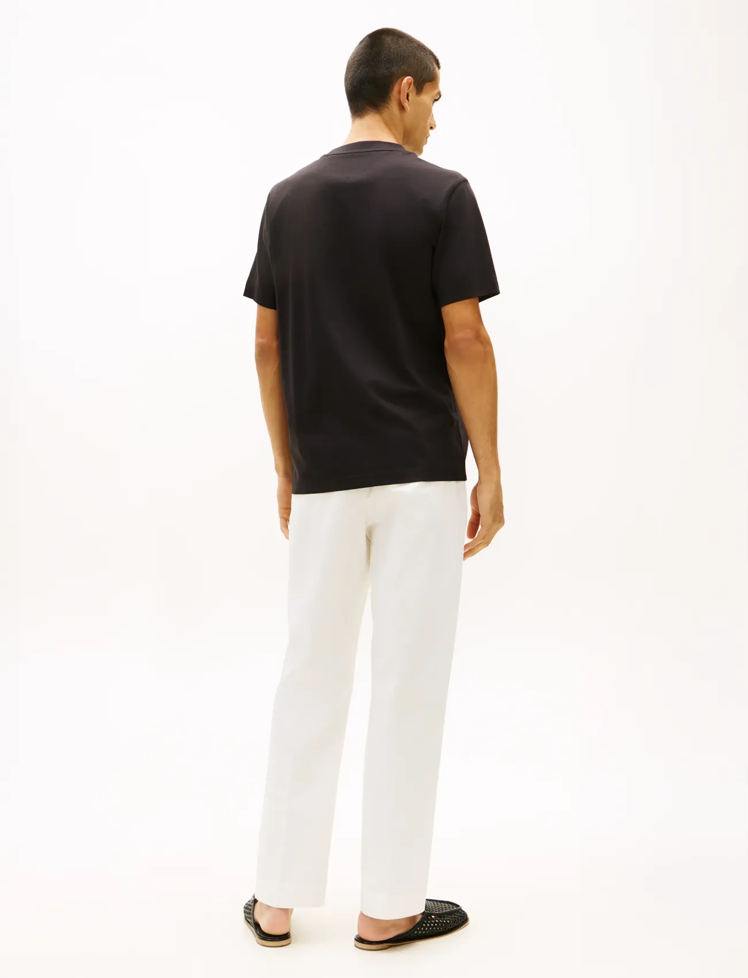 Tommy Hilfiger - SCRIPT MONOGRAM SWIMSHOP TEE - kurzärmelige t-shirts - black - 2