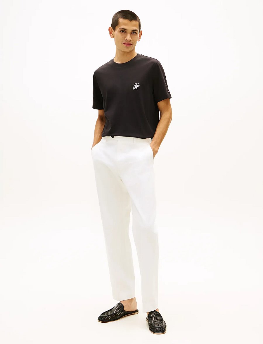 Tommy Hilfiger - SCRIPT MONOGRAM SWIMSHOP TEE - kurzärmelige t-shirts - black - 3