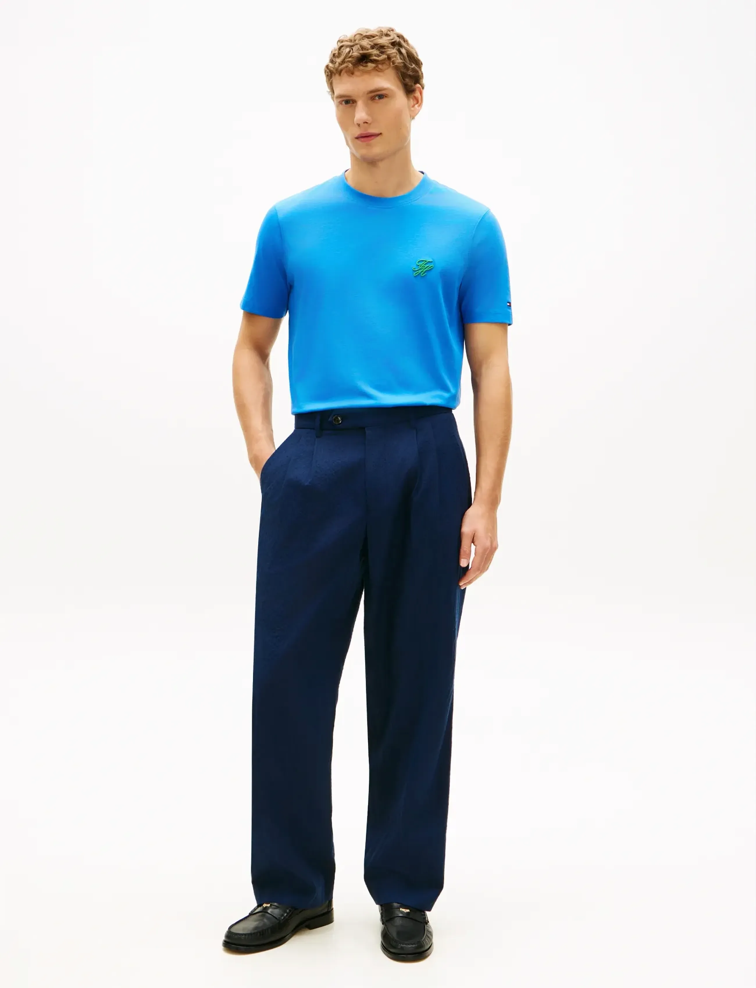 Tommy Hilfiger - SCRIPT MONOGRAM SWIMSHOP TEE - kortærmede t-shirts - blue orbit - 3