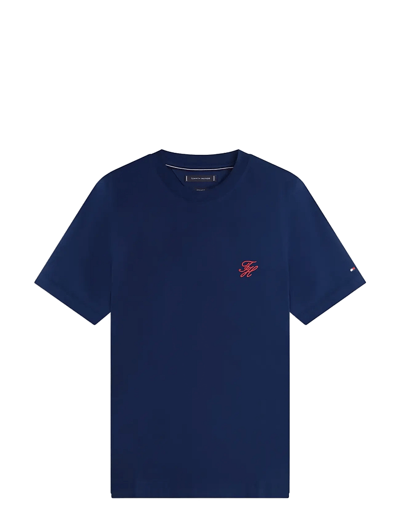 Tommy Hilfiger - SCRIPT MONOGRAM SWIMSHOP TEE - kortärmade t-shirts - carbon navy - 1