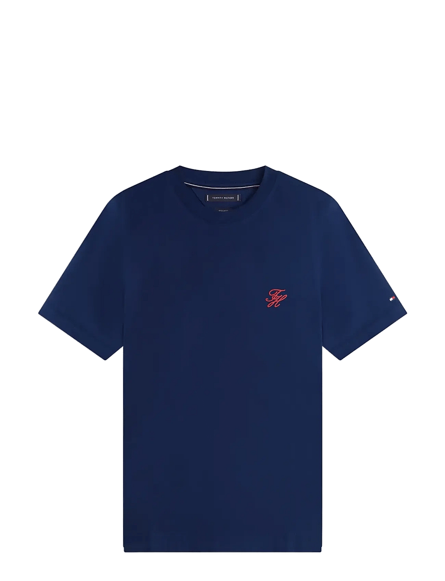 Tommy Hilfiger - SCRIPT MONOGRAM SWIMSHOP TEE - lühikeste varrukatega t-särgid - carbon navy - 1