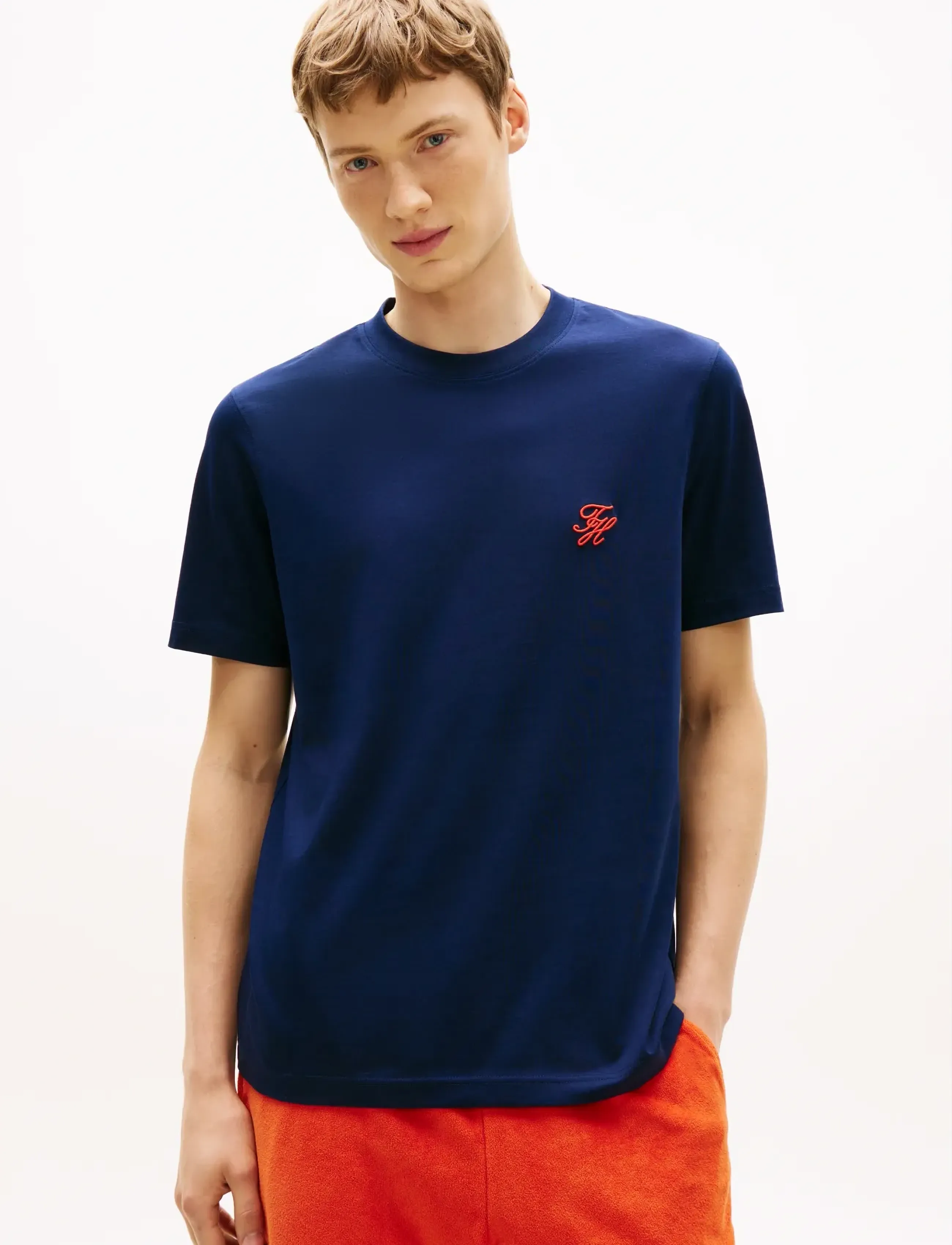 Tommy Hilfiger SCRIPT MONOGRAM SWIMSHOP TEE - Kleidung - CARBON NAVY / navy