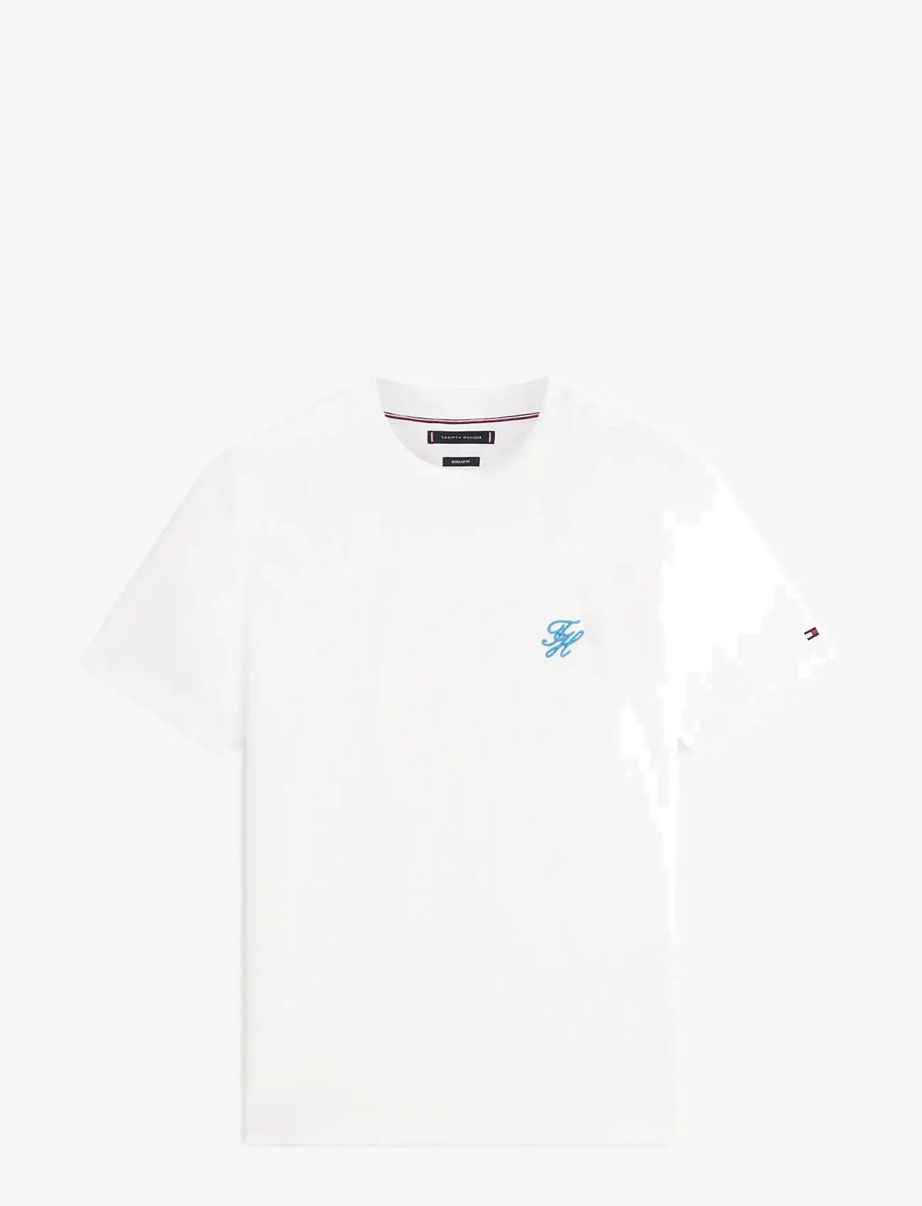 Tommy Hilfiger - SCRIPT MONOGRAM SWIMSHOP TEE - short-sleeved t-shirts - ecru - 1