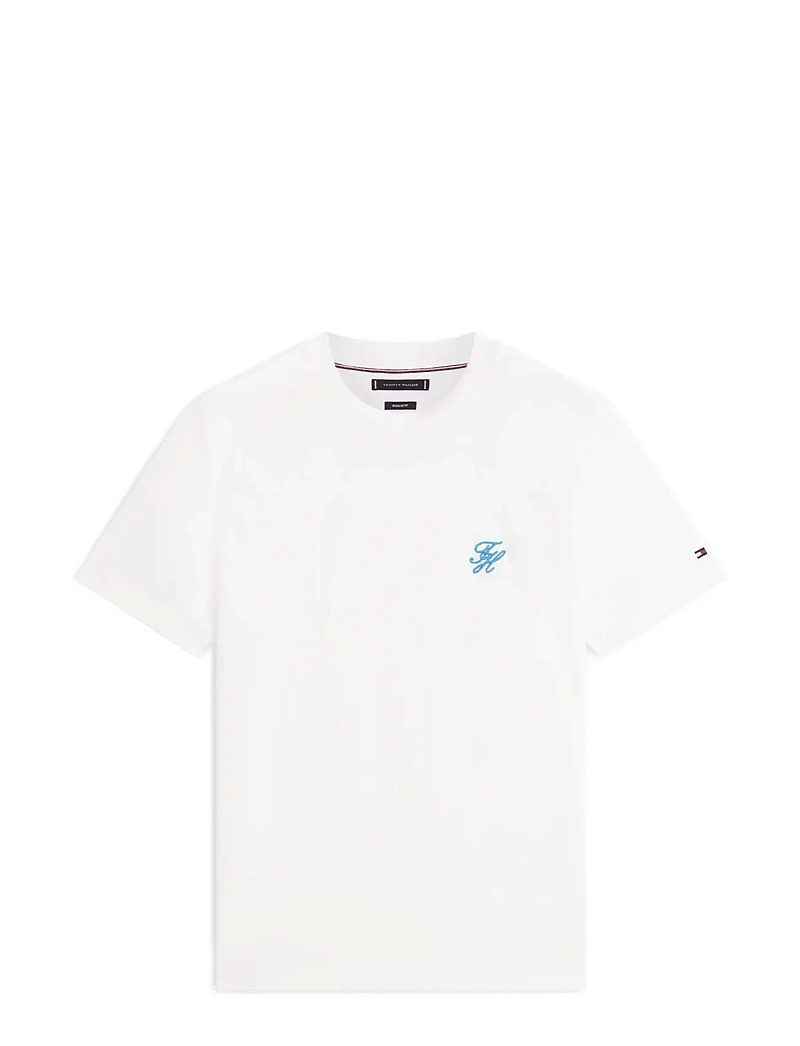 Tommy Hilfiger - SCRIPT MONOGRAM SWIMSHOP TEE - kortærmede t-shirts - ecru - 1