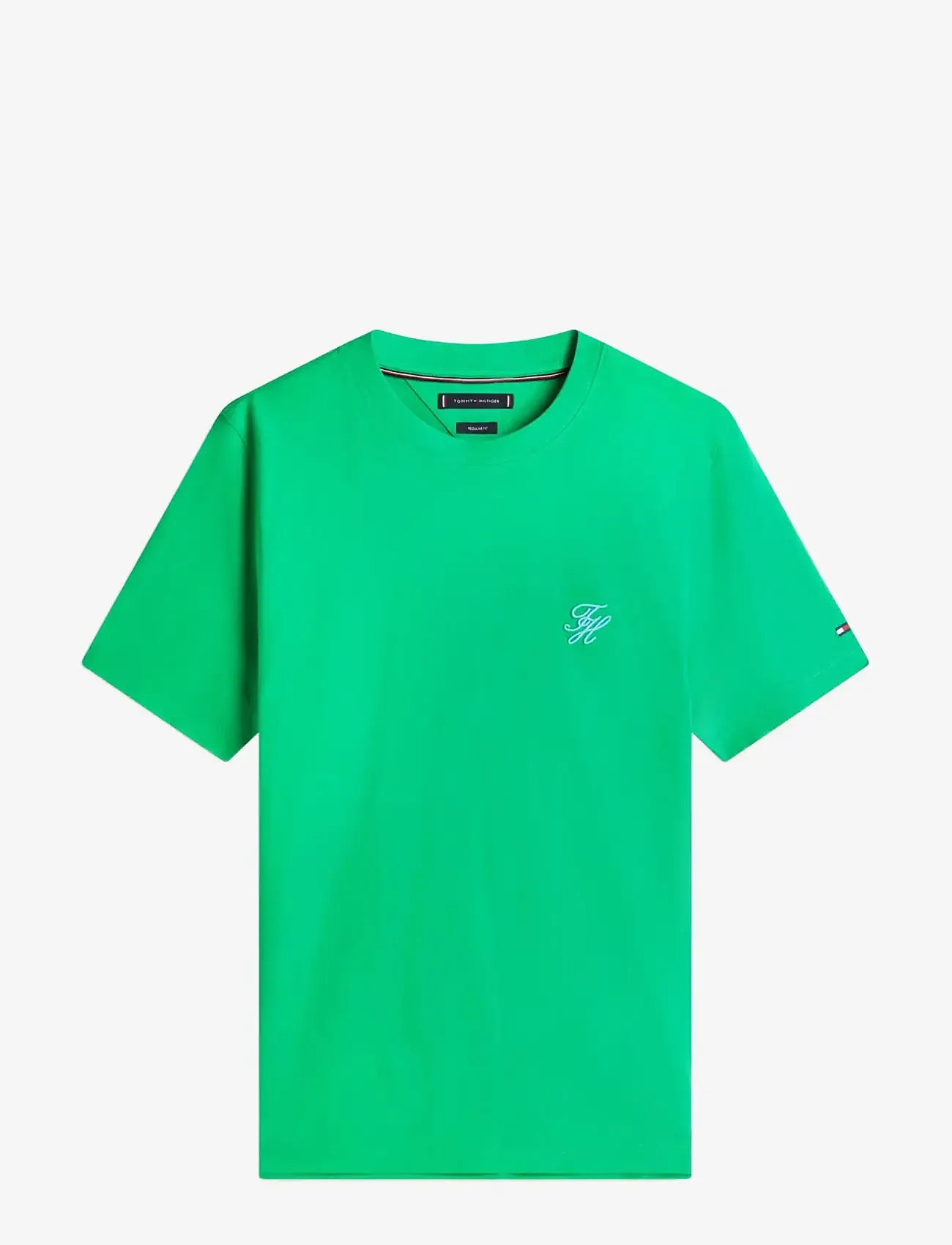 Tommy Hilfiger - SCRIPT MONOGRAM SWIMSHOP TEE - kortærmede t-shirts - jade wink - 1