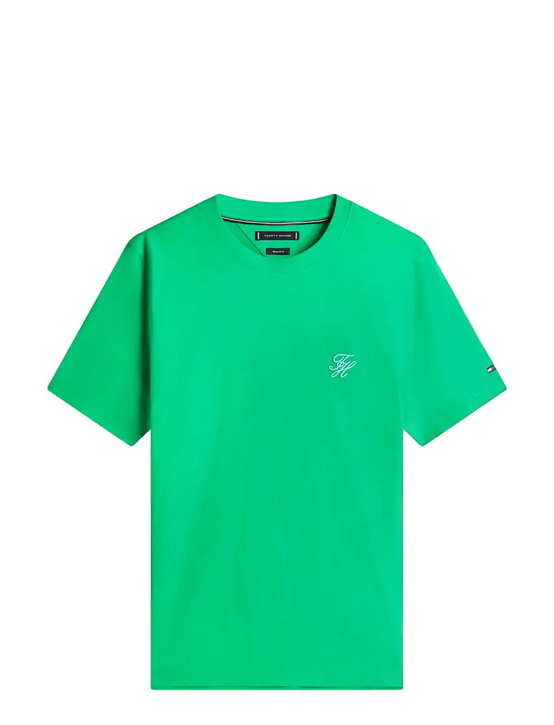 Tommy Hilfiger - SCRIPT MONOGRAM SWIMSHOP TEE - kortærmede t-shirts - jade wink - 1