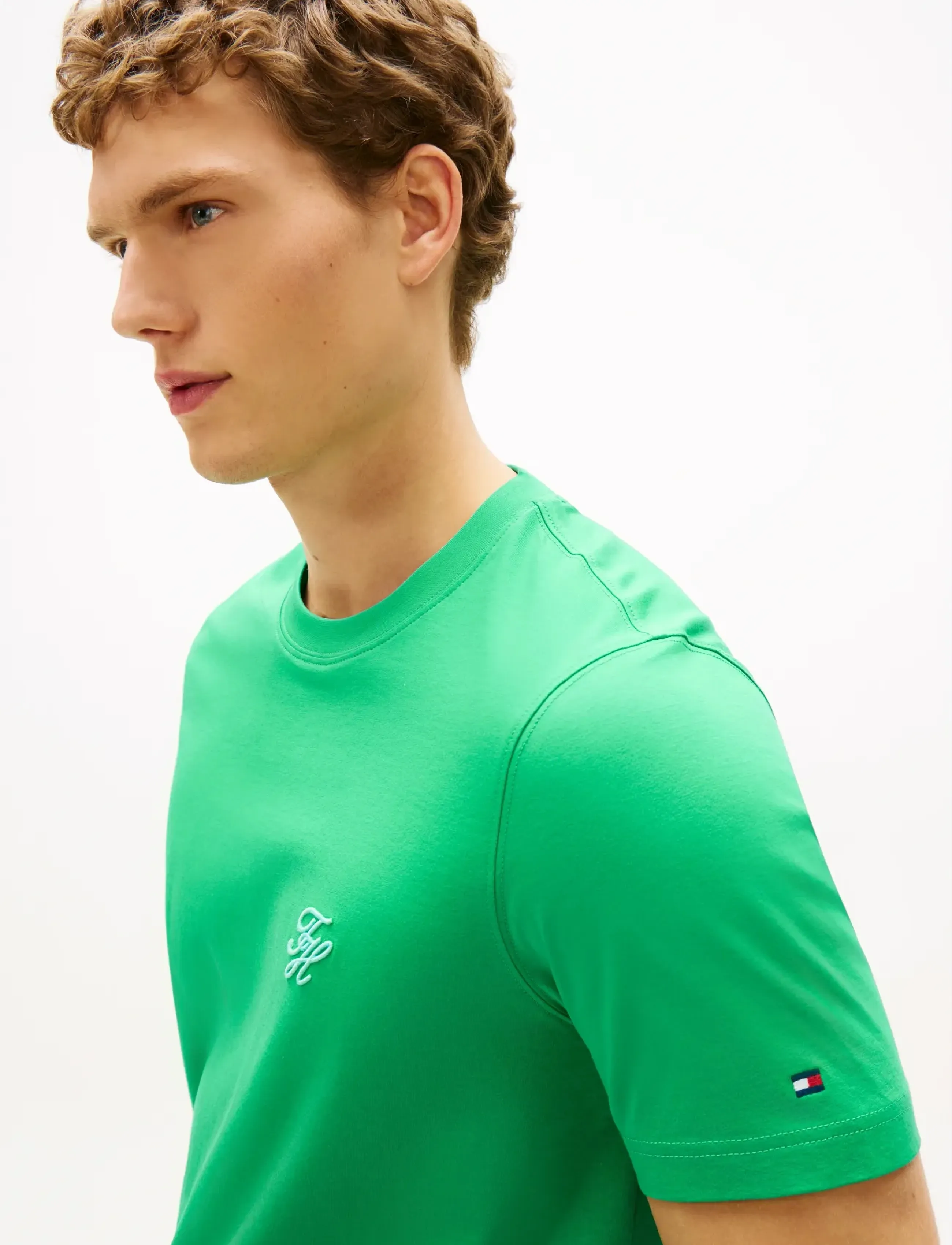 Tommy Hilfiger - SCRIPT MONOGRAM SWIMSHOP TEE - kurzärmelige - jade wink - 4
