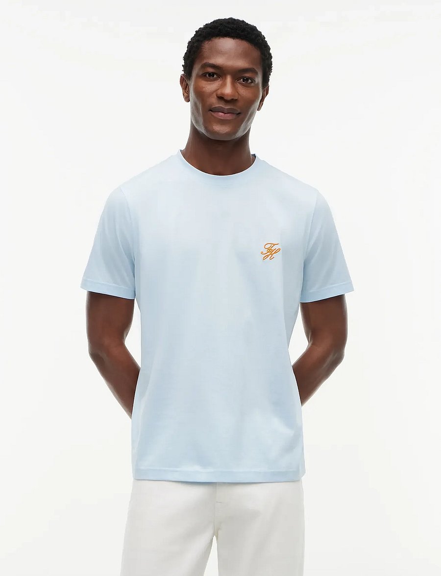 Tommy Hilfiger - SCRIPT MONOGRAM SWIMSHOP TEE - kortärmade t-shirts - keepsake blue - 0