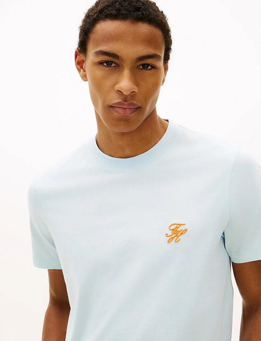 Tommy Hilfiger - SCRIPT MONOGRAM SWIMSHOP TEE - kurzärmelig - keepsake blue - 4