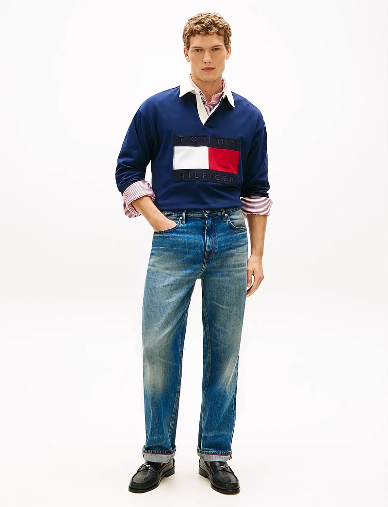 Tommy Hilfiger - FLAG RUGBY - langärmelig - carbon navy - 3