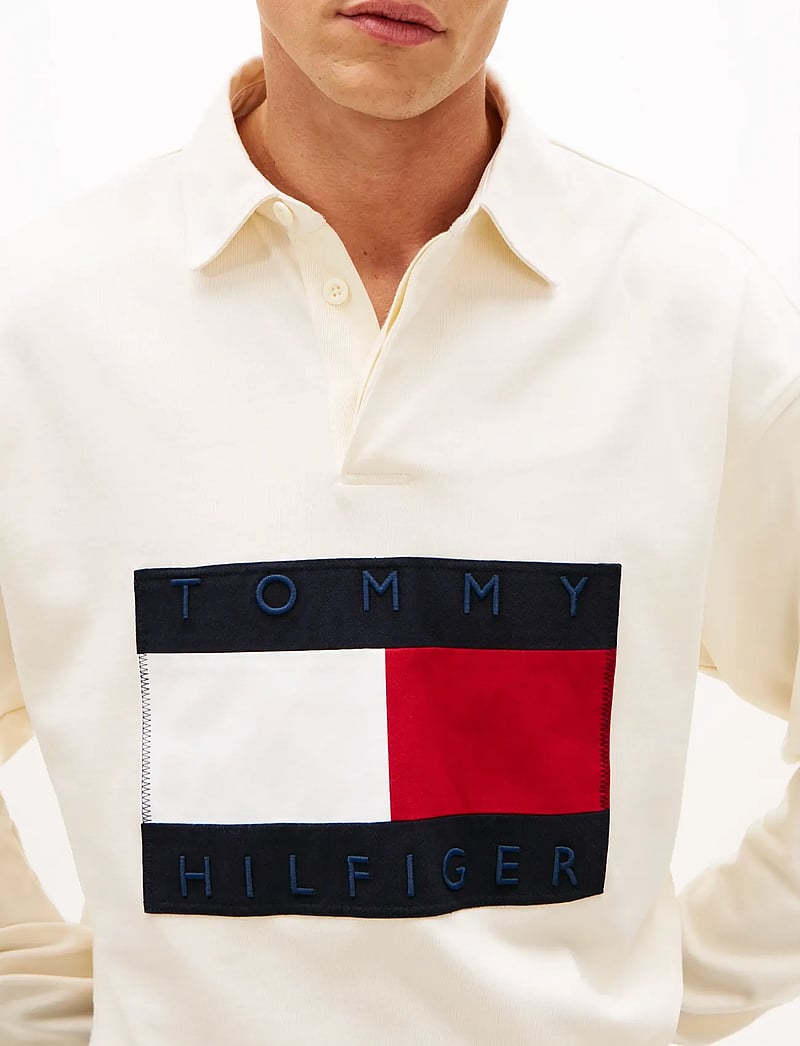 Tommy Hilfiger - FLAG RUGBY - long-sleeved polos - ivory petal - 4