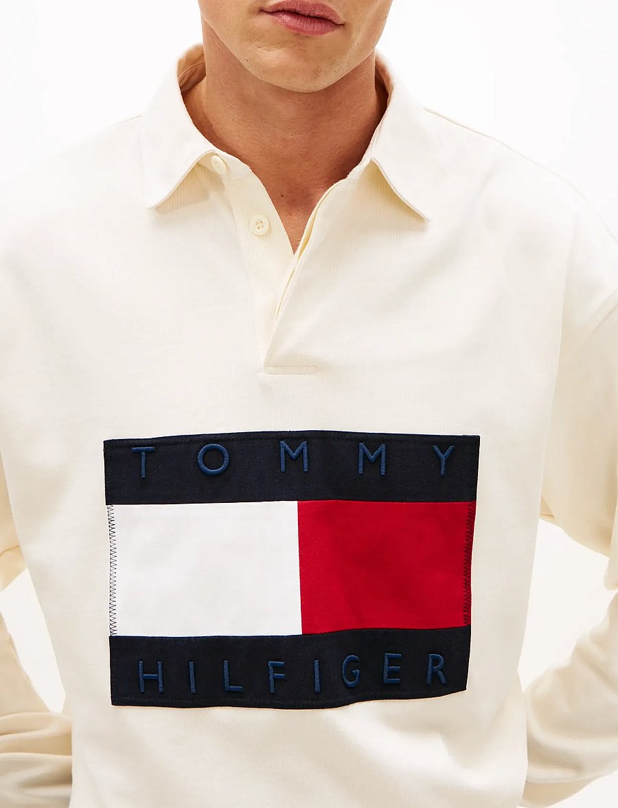 Tommy Hilfiger - FLAG RUGBY - langärmelig - ivory petal - 4