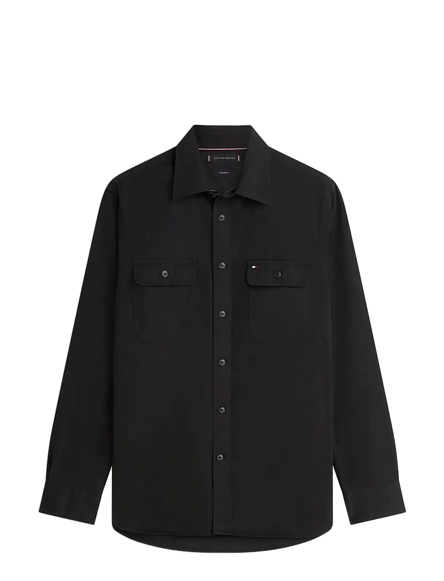 Tommy Hilfiger - OVERSHIRT TWILL RF - Überhemden - black - 1