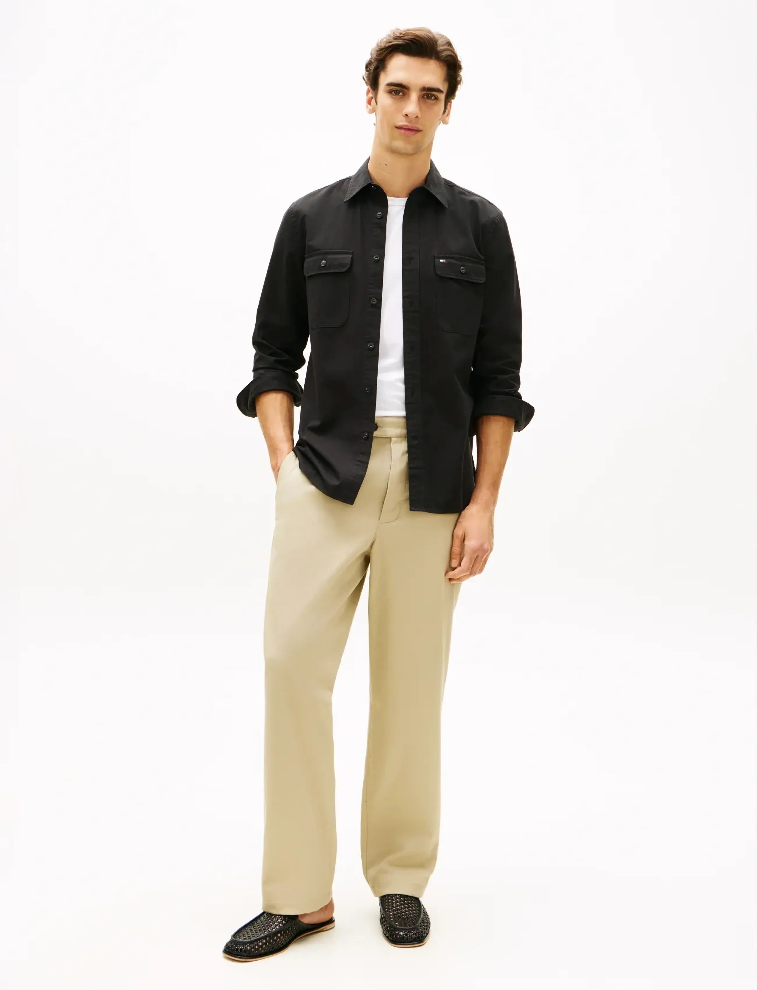 Tommy Hilfiger - OVERSHIRT TWILL RF - shoppa efter tillfälle - black - 3