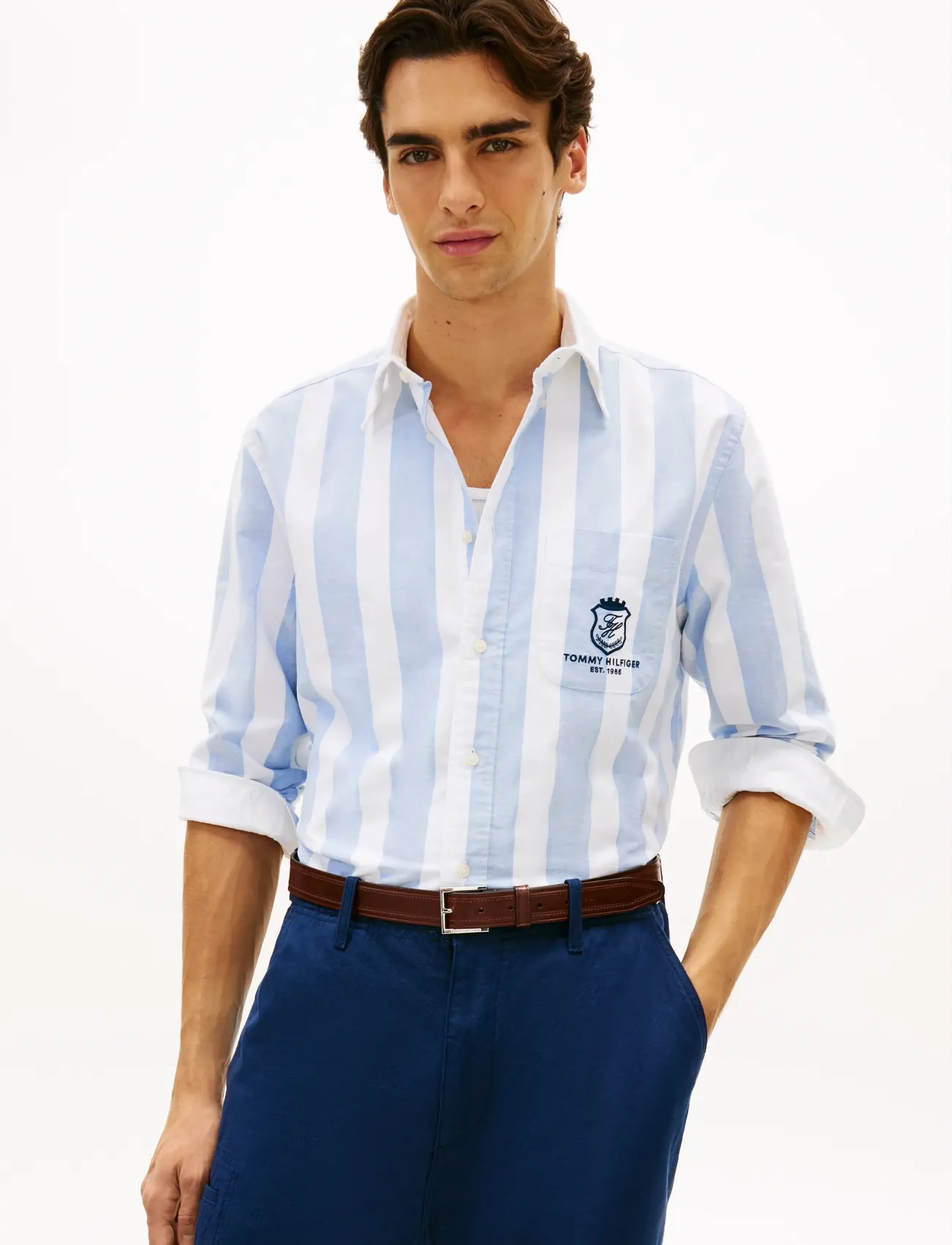 Tommy Hilfiger CLUB PREP OXF CLASSIC FIT SHIRT - Tommy Hilfiger - SHIRT BLUE   STRIPE / blue