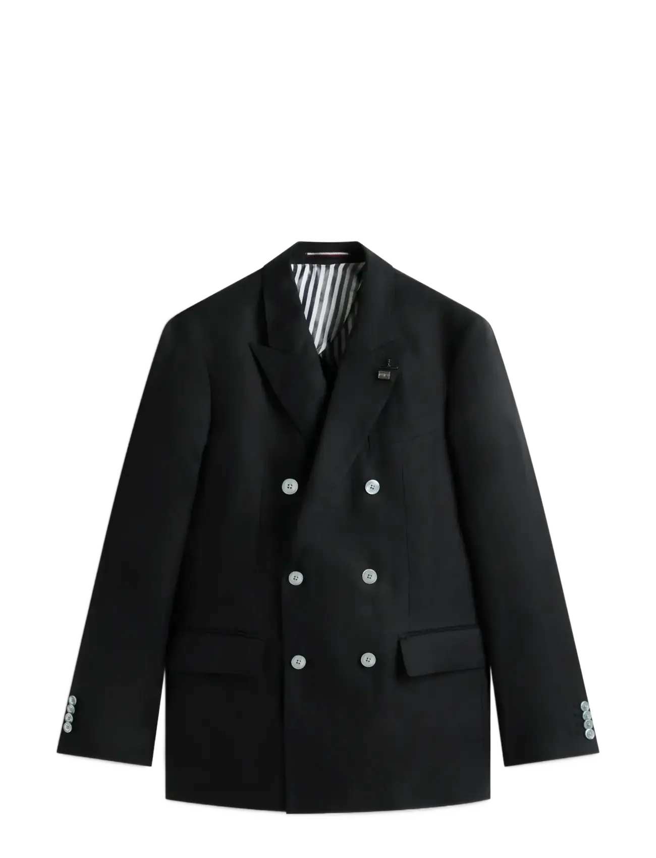 Tommy Hilfiger DC DB LINEN BLAZER - Bleiserit - BLACK / black