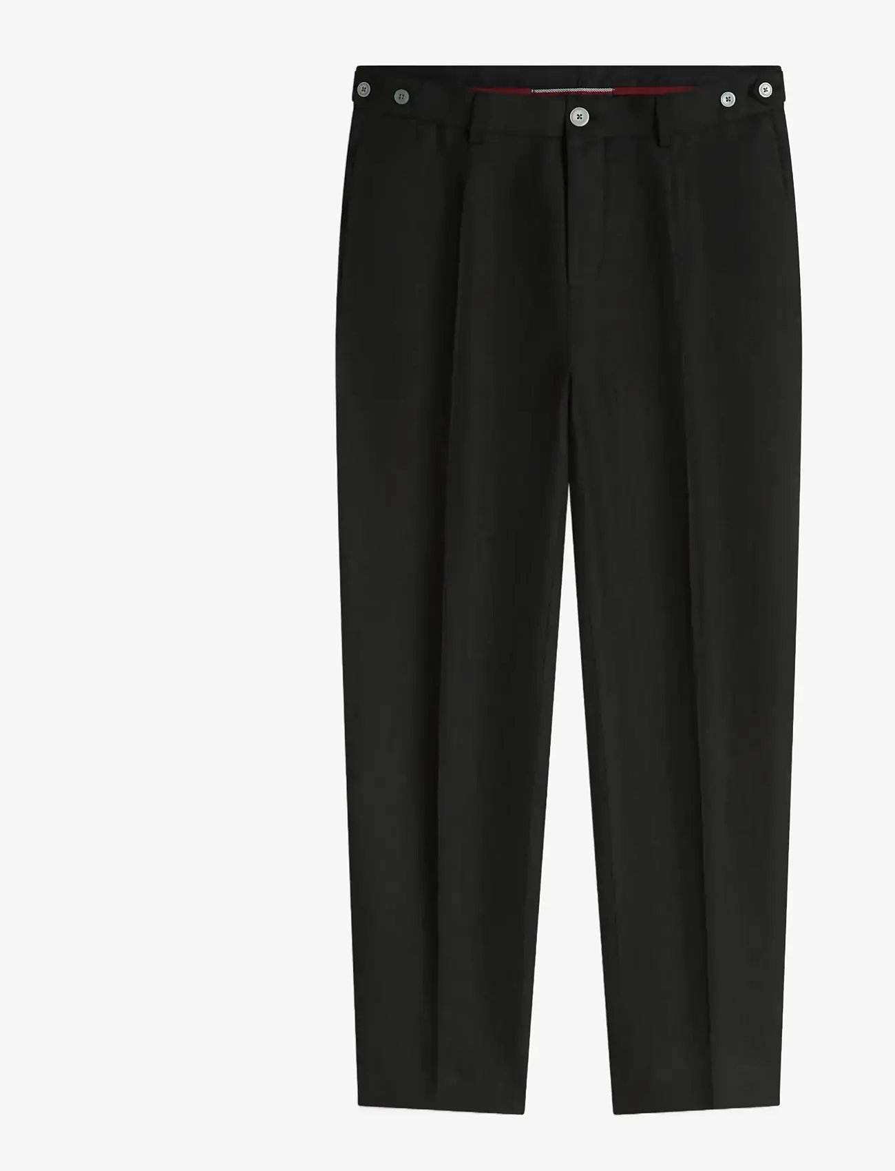 Tommy Hilfiger - DC LINEN PANTS - lininės kelnės - black - 1
