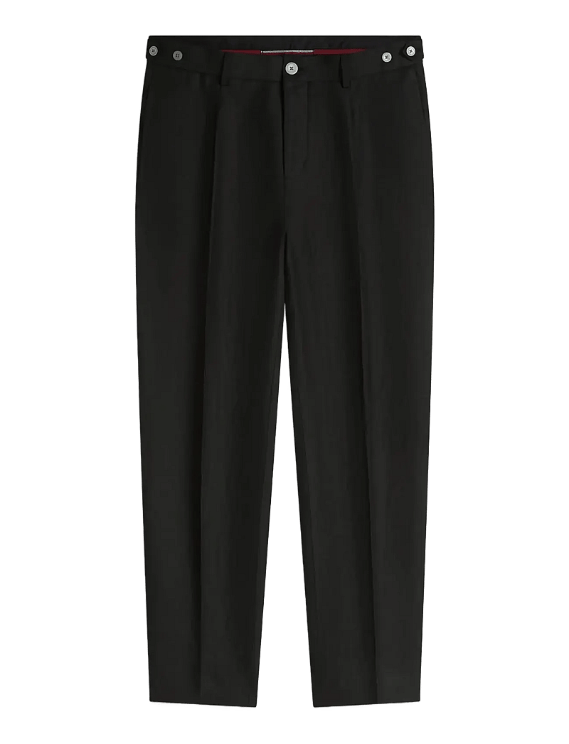 Tommy Hilfiger - DC LINEN PANTS - lininės kelnės - black - 1