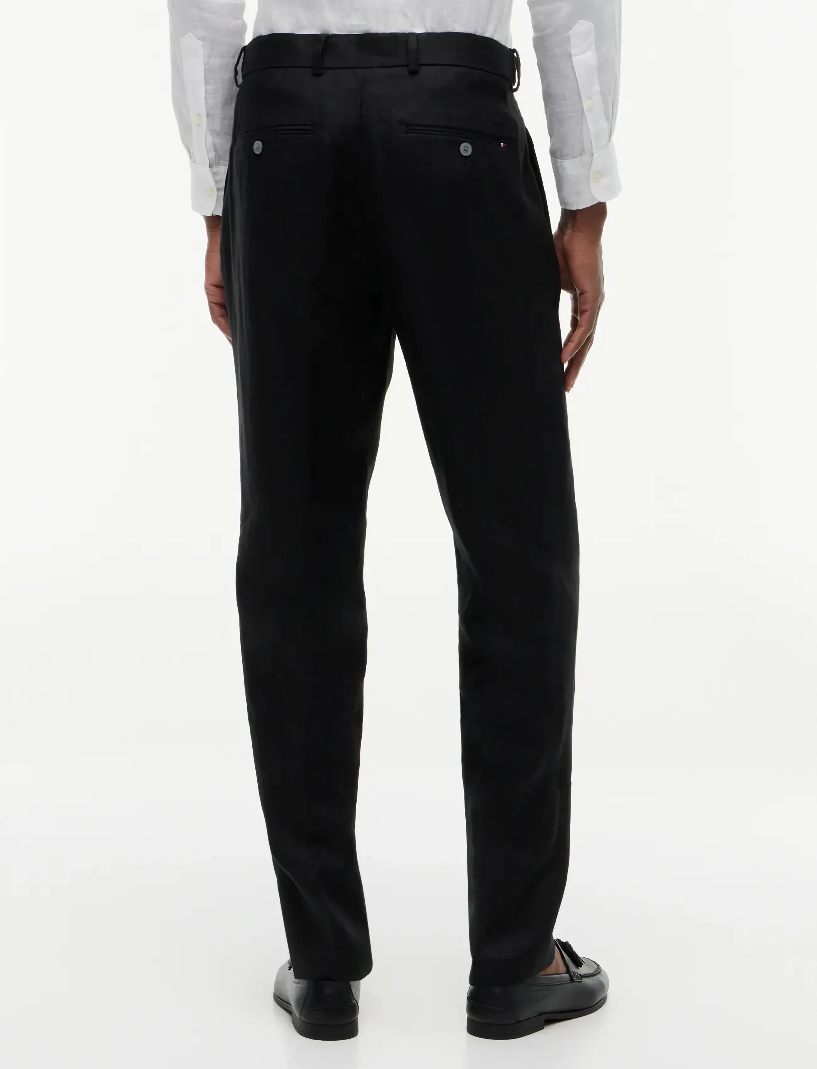 Tommy Hilfiger - DC LINEN PANTS - linased püksid - black - 2