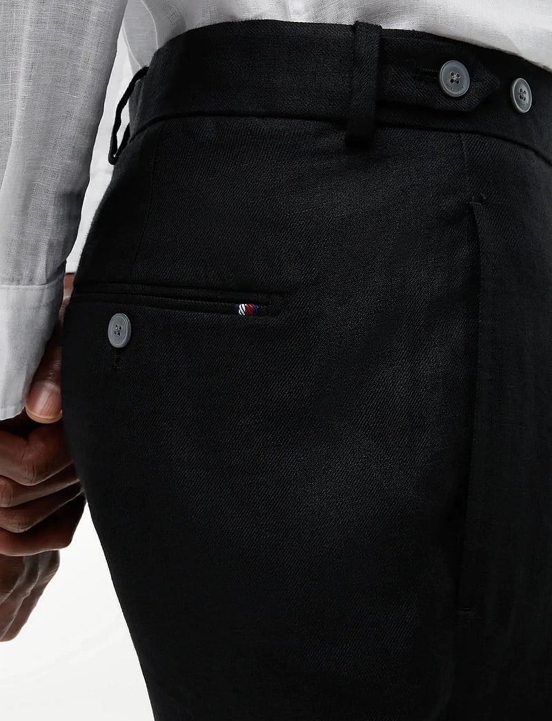 Tommy Hilfiger - DC LINEN PANTS - lininės kelnės - black - 4