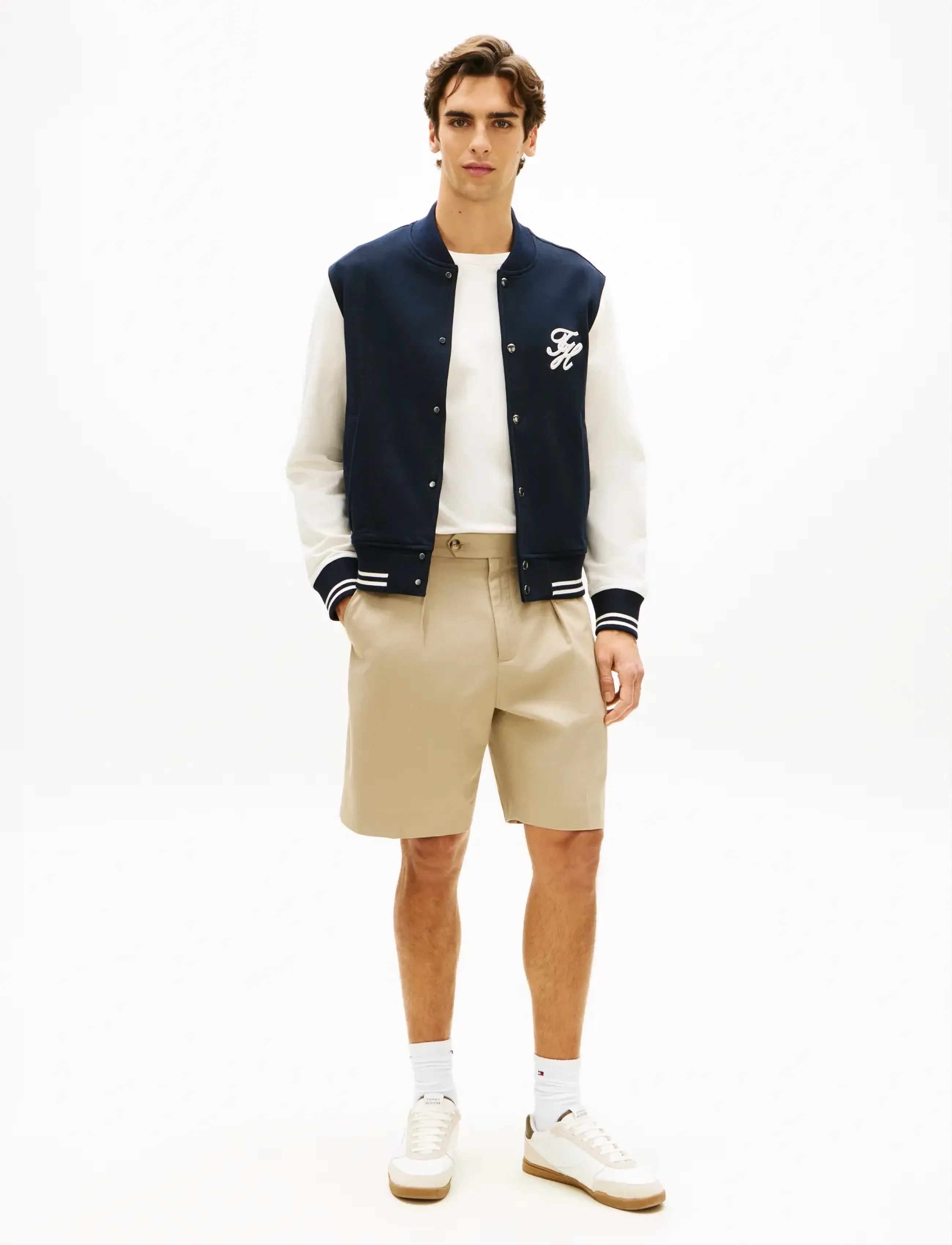 Tommy Hilfiger - SCRIPT COLORBLOCK BOMBER - kolledžijakid - desert sky - 3