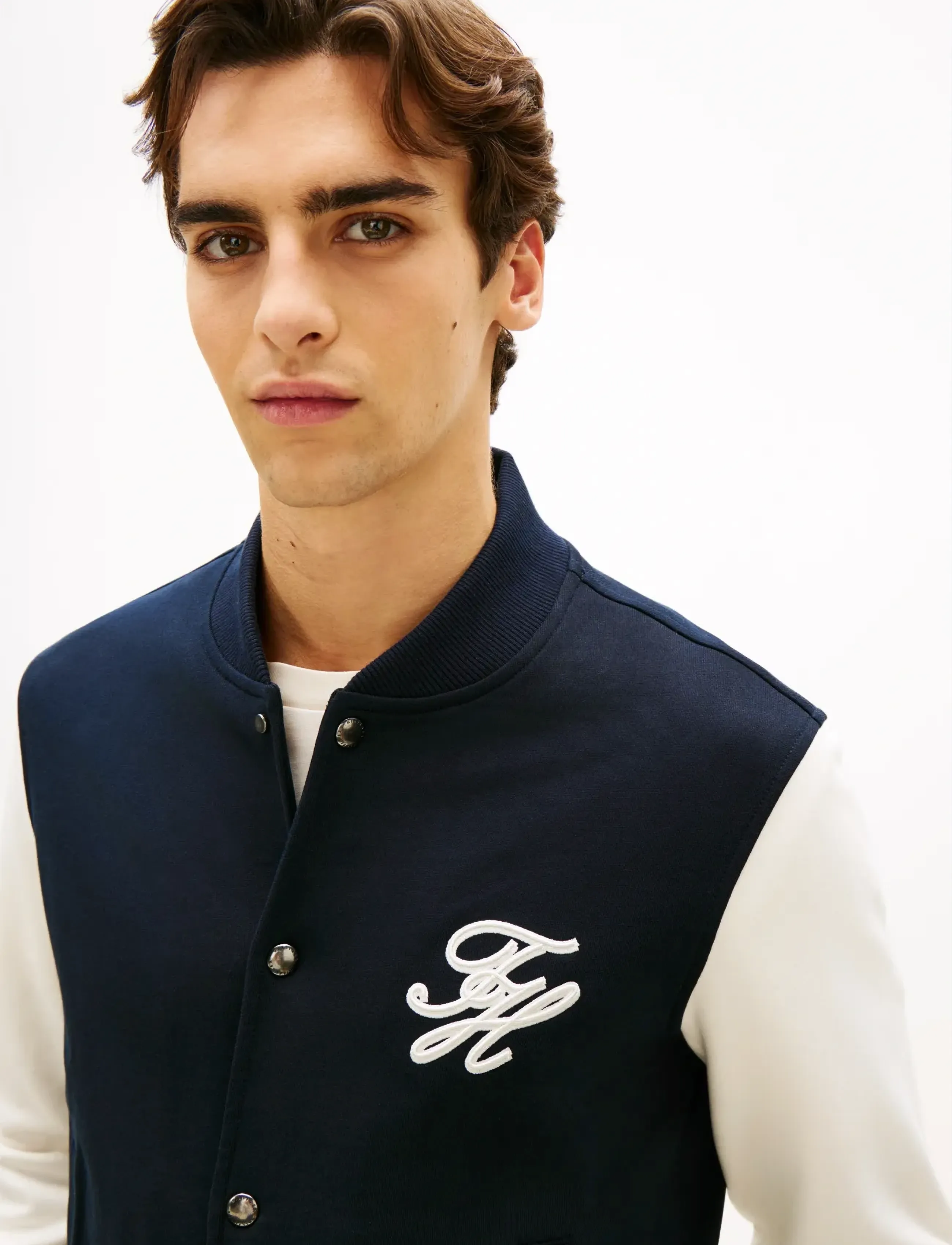 Tommy Hilfiger - SCRIPT COLORBLOCK BOMBER - kolledžijakid - desert sky - 4