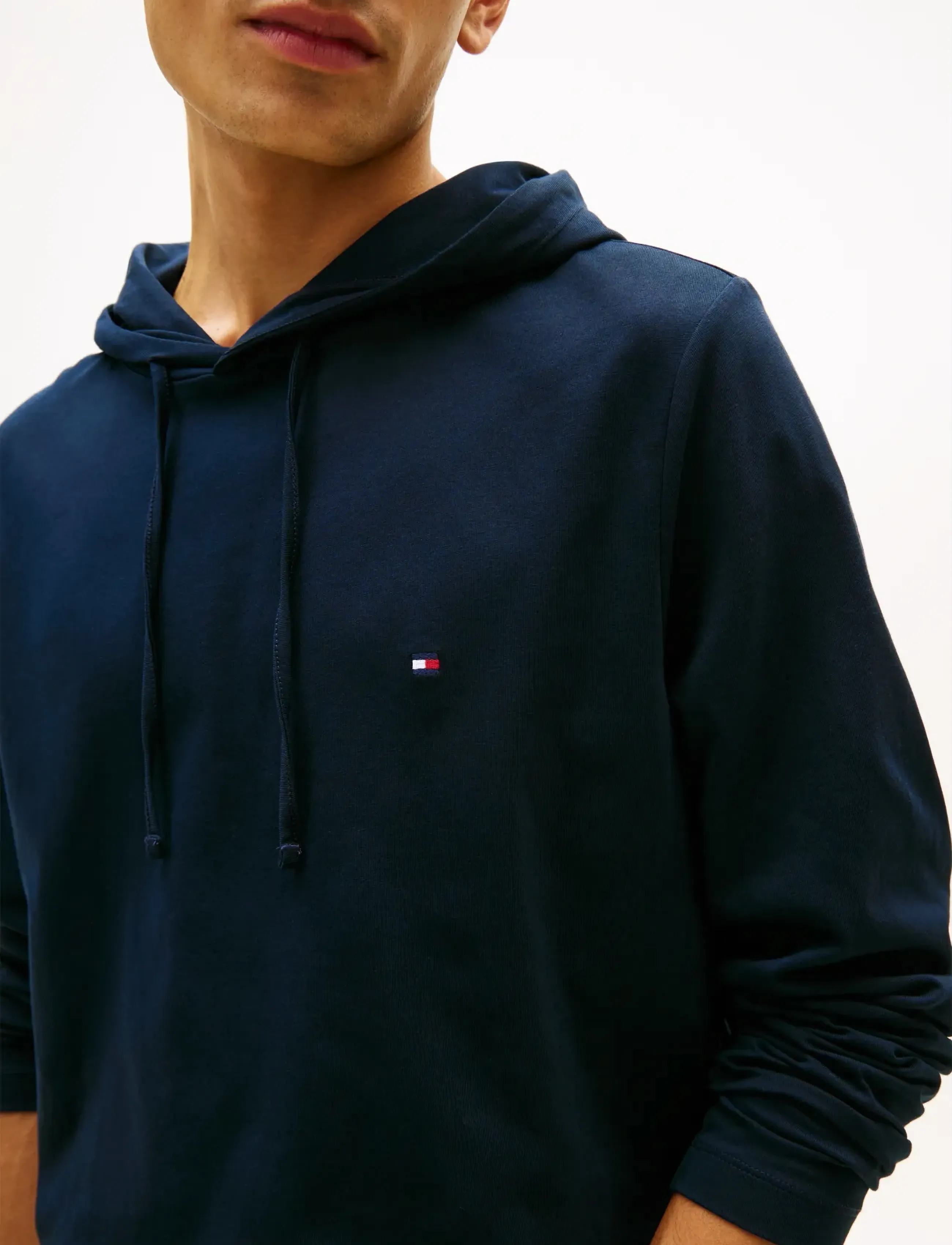 Tommy Hilfiger - NEW HOODED LS TEE - hoodies - desert sky - 4