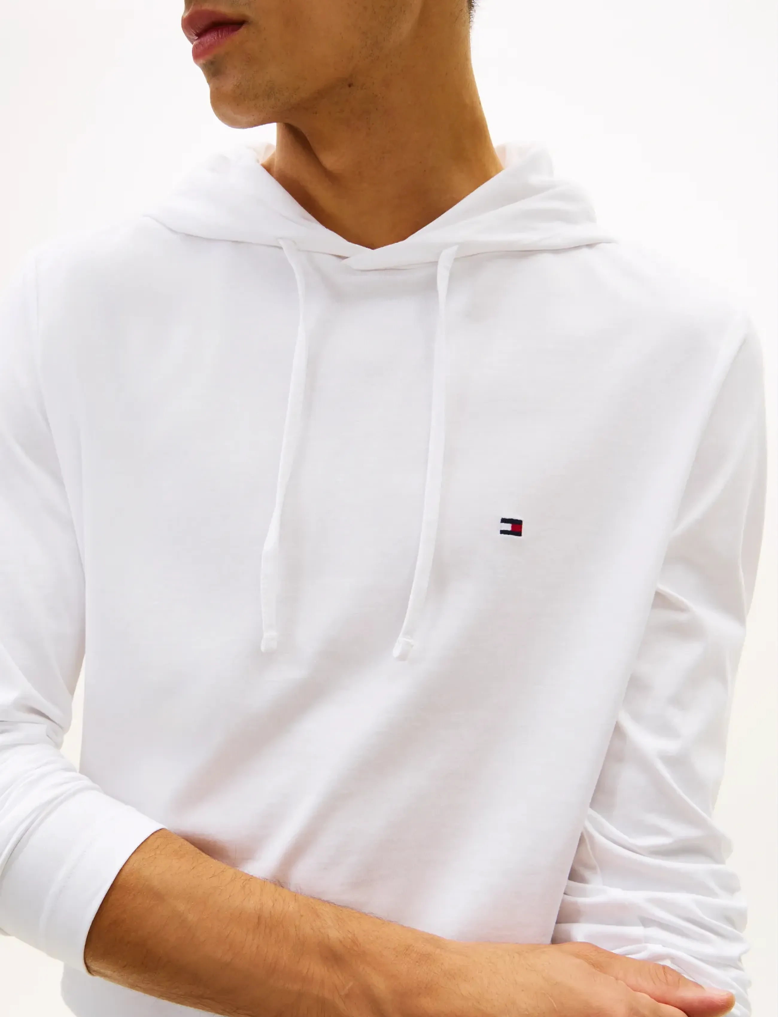 Tommy Hilfiger - NEW HOODED LS TEE - kapuutsiga dressipluusid - white - 4