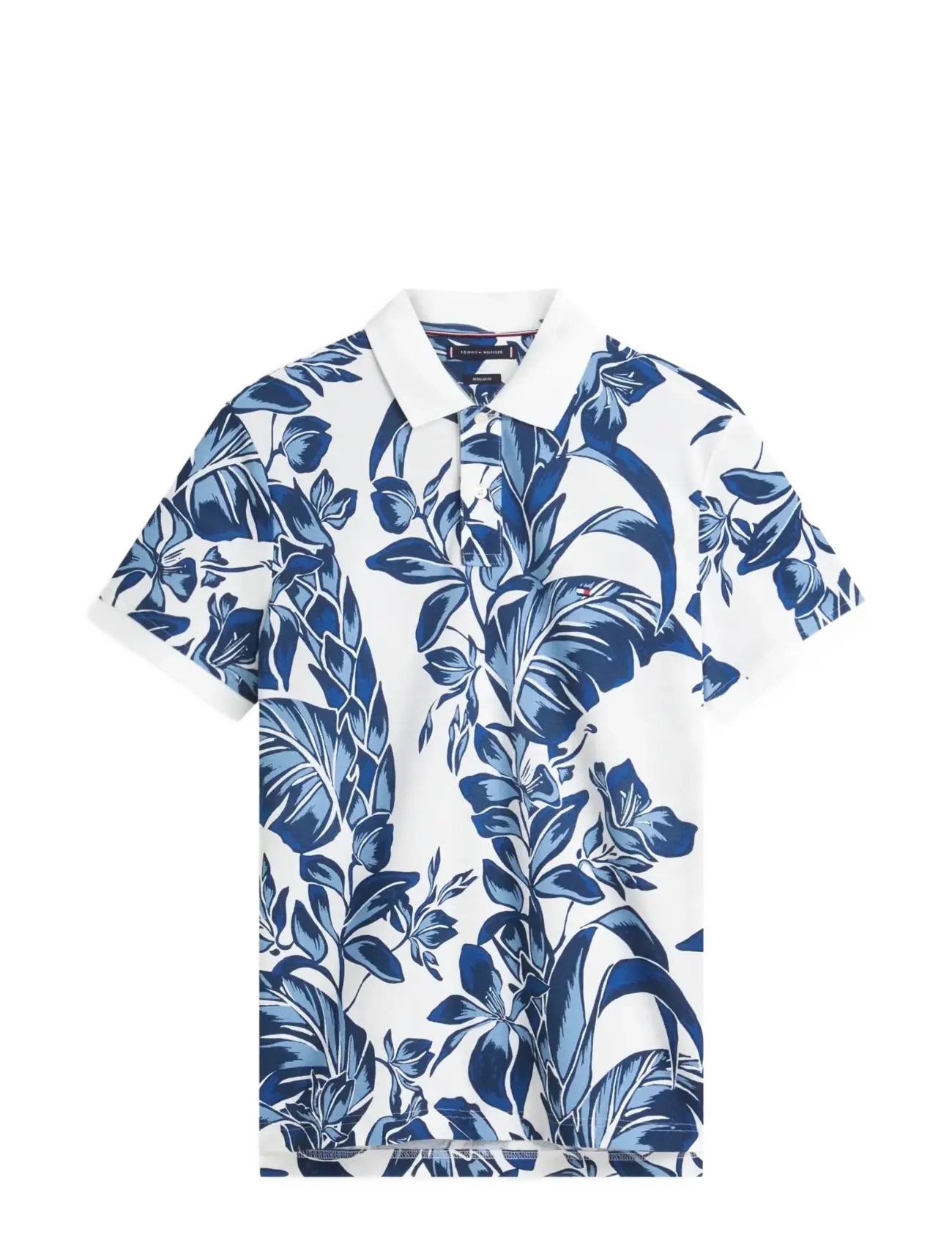 Tommy Hilfiger FLORAL AOP REG POLO - Poloer - DARK NIGHT NAVY   UTILITY SAGE / blue