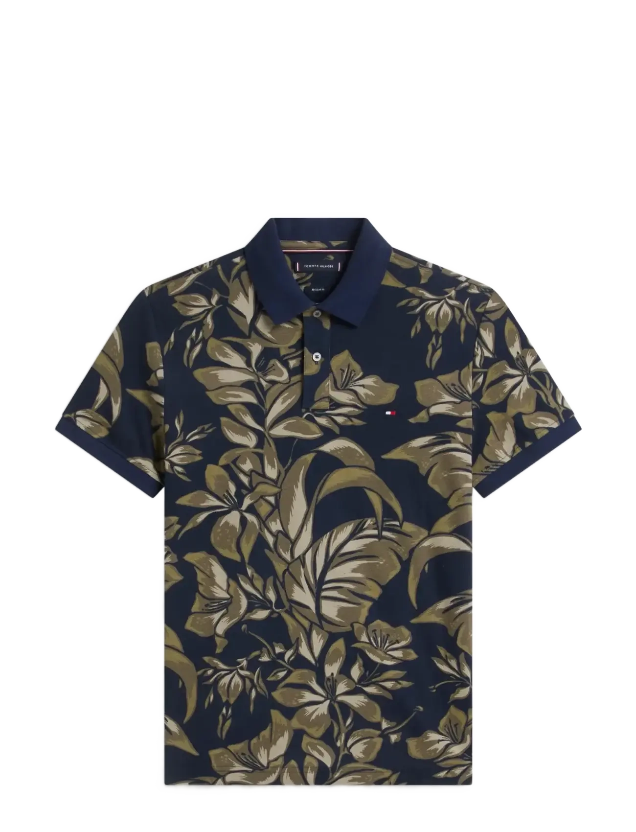 Tommy Hilfiger FLORAL AOP REG POLO - Poloer - DARK NIGHT NAVY   UTILITY SAGE / blue