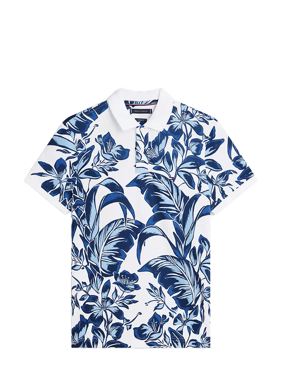 Tommy Hilfiger - FLORAL AOP REG POLO - kortærmede poloer - blue orbit multi - 1