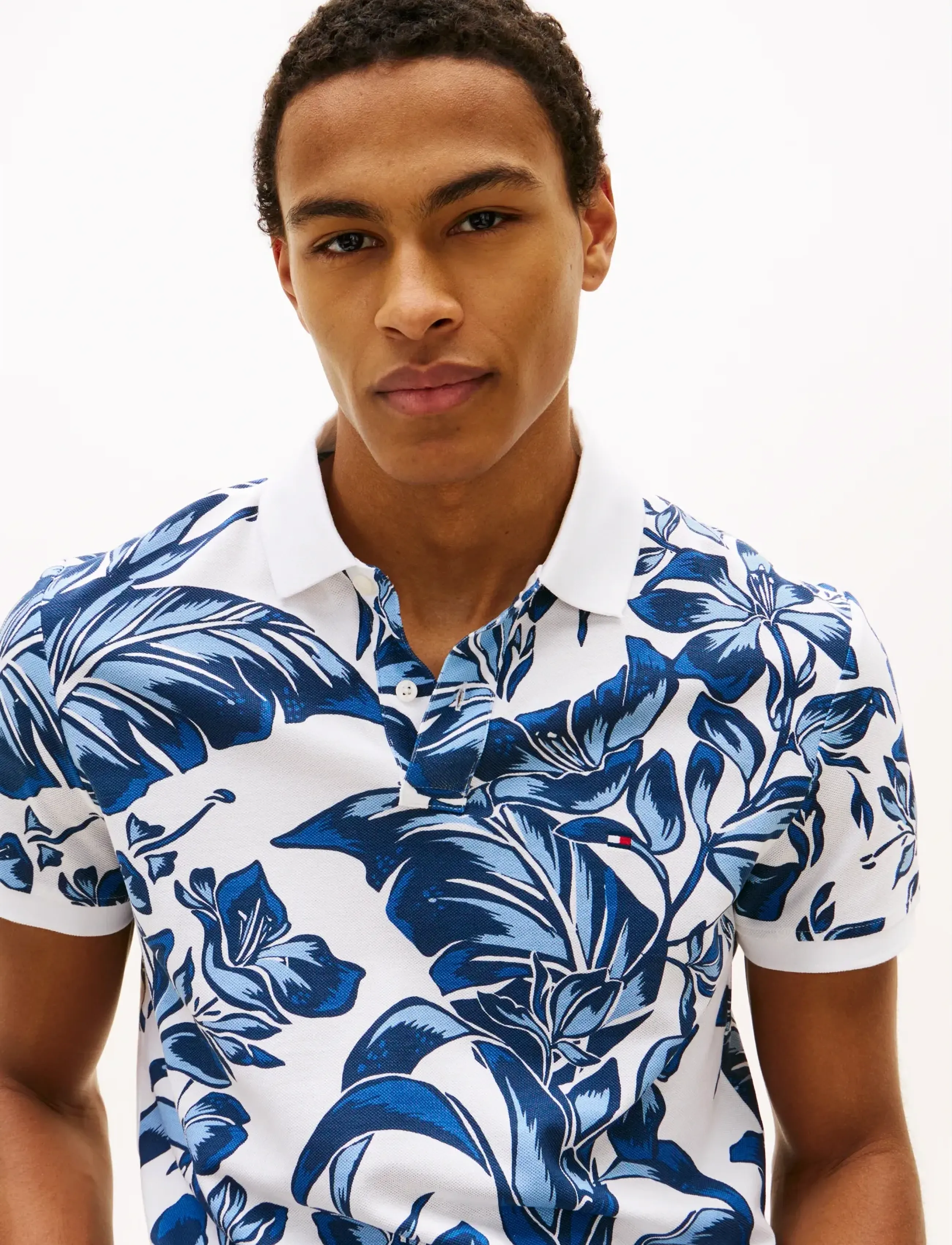 Tommy Hilfiger - FLORAL AOP REG POLO - kortærmede poloer - blue orbit multi - 5