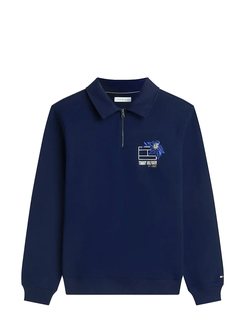 Tommy Hilfiger - SUMMER FLORAL GRAPHIC RUGBY CREW - nach anlass kaufen - carbon navy - 1
