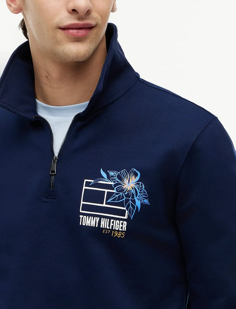 Tommy Hilfiger - SUMMER FLORAL GRAPHIC RUGBY CREW - nach anlass kaufen - carbon navy - 3