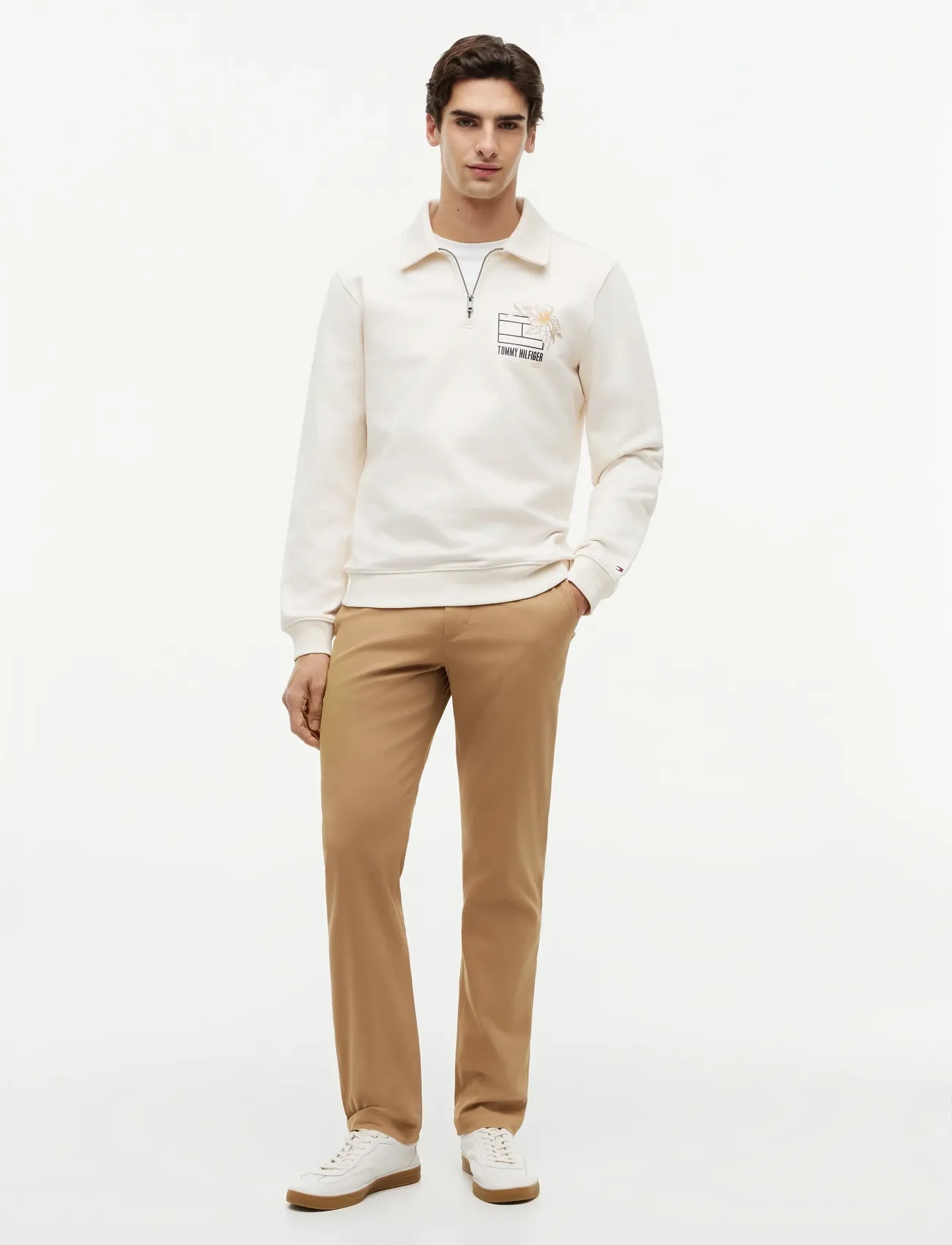 Tommy Hilfiger - SUMMER FLORAL GRAPHIC RUGBY CREW - shop efter anledning - ivory petal - 4