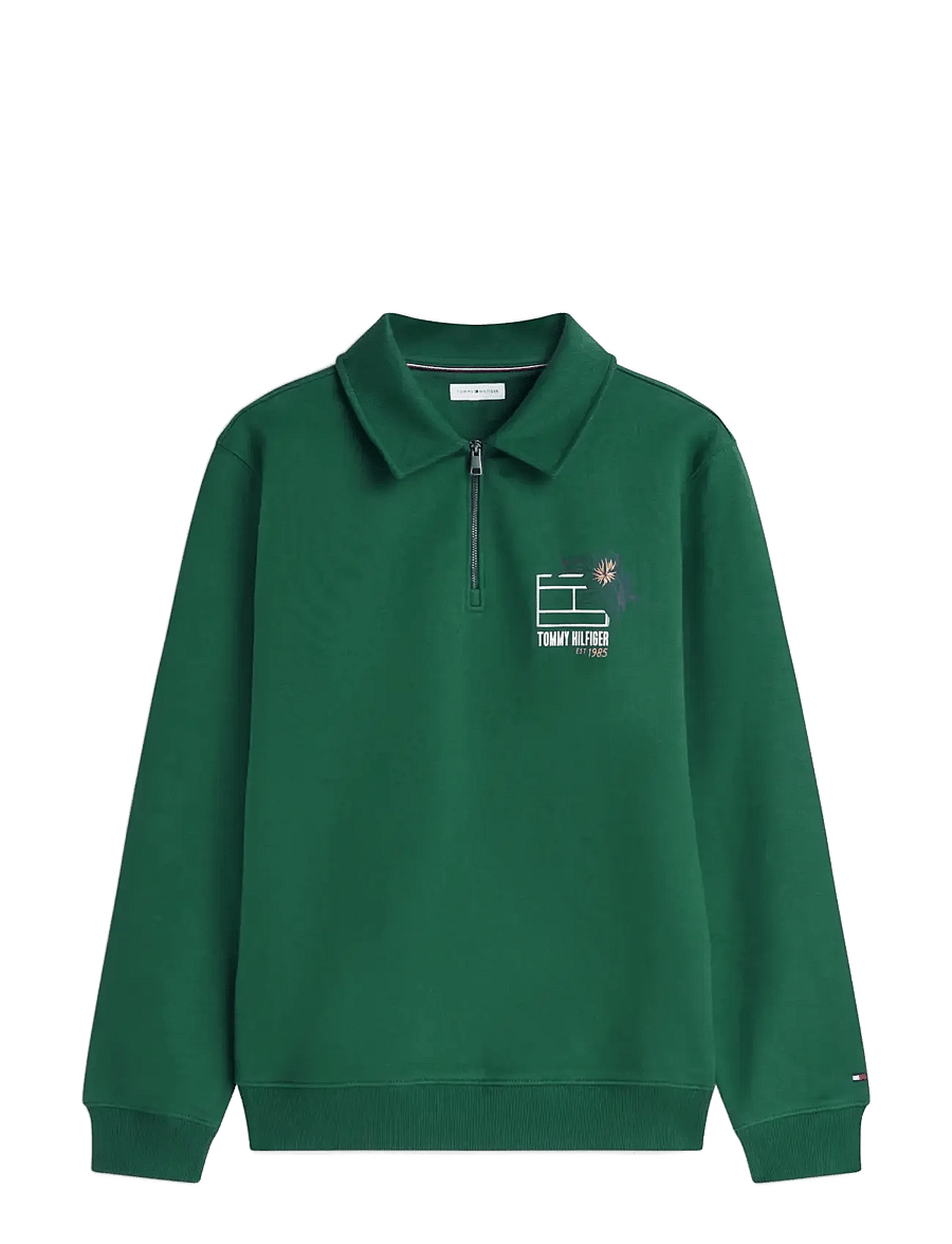 Tommy Hilfiger - SUMMER FLORAL GRAPHIC RUGBY CREW - shop efter anledning - street green - 1