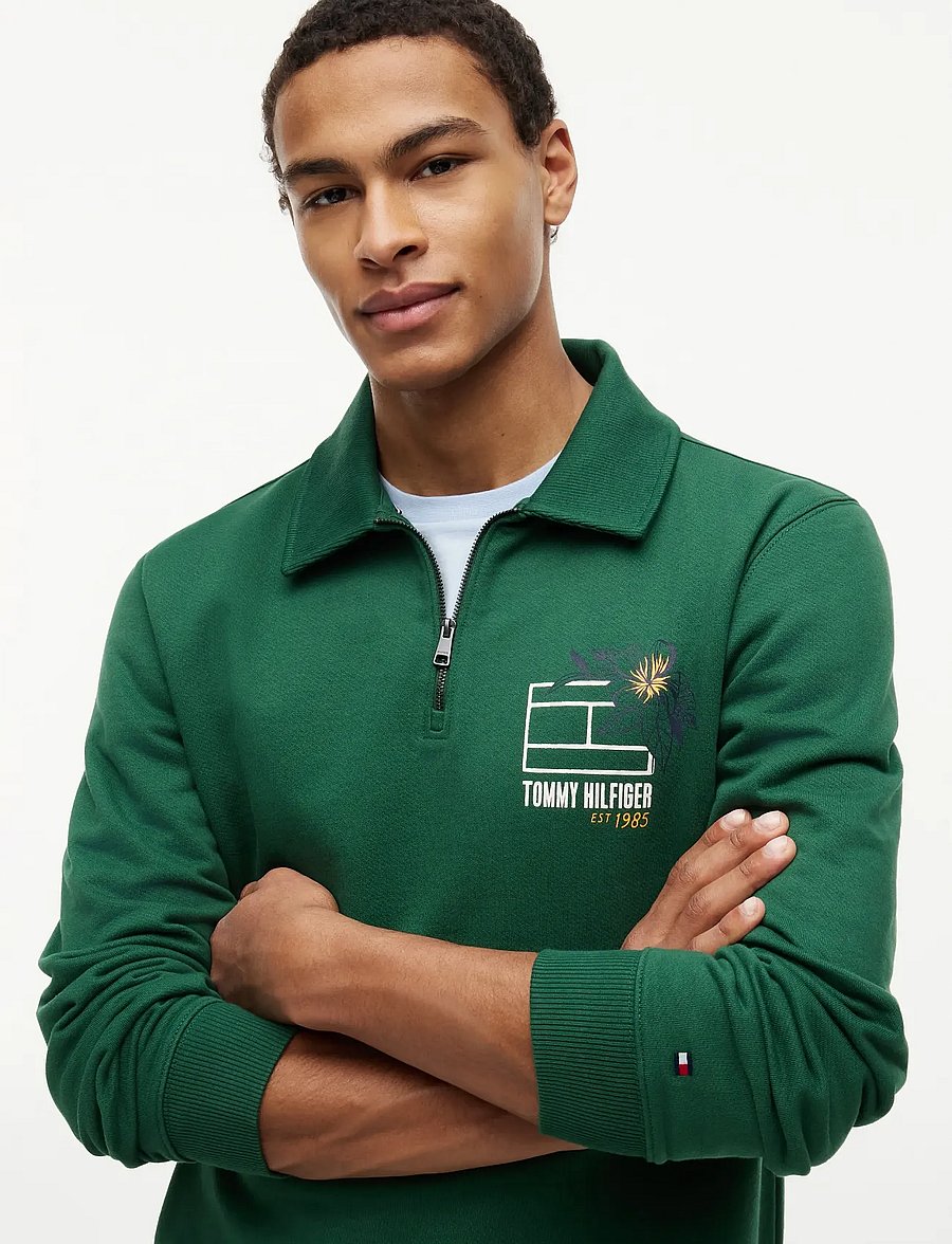 Tommy Hilfiger - SUMMER FLORAL GRAPHIC RUGBY CREW - shop efter anledning - street green - 3