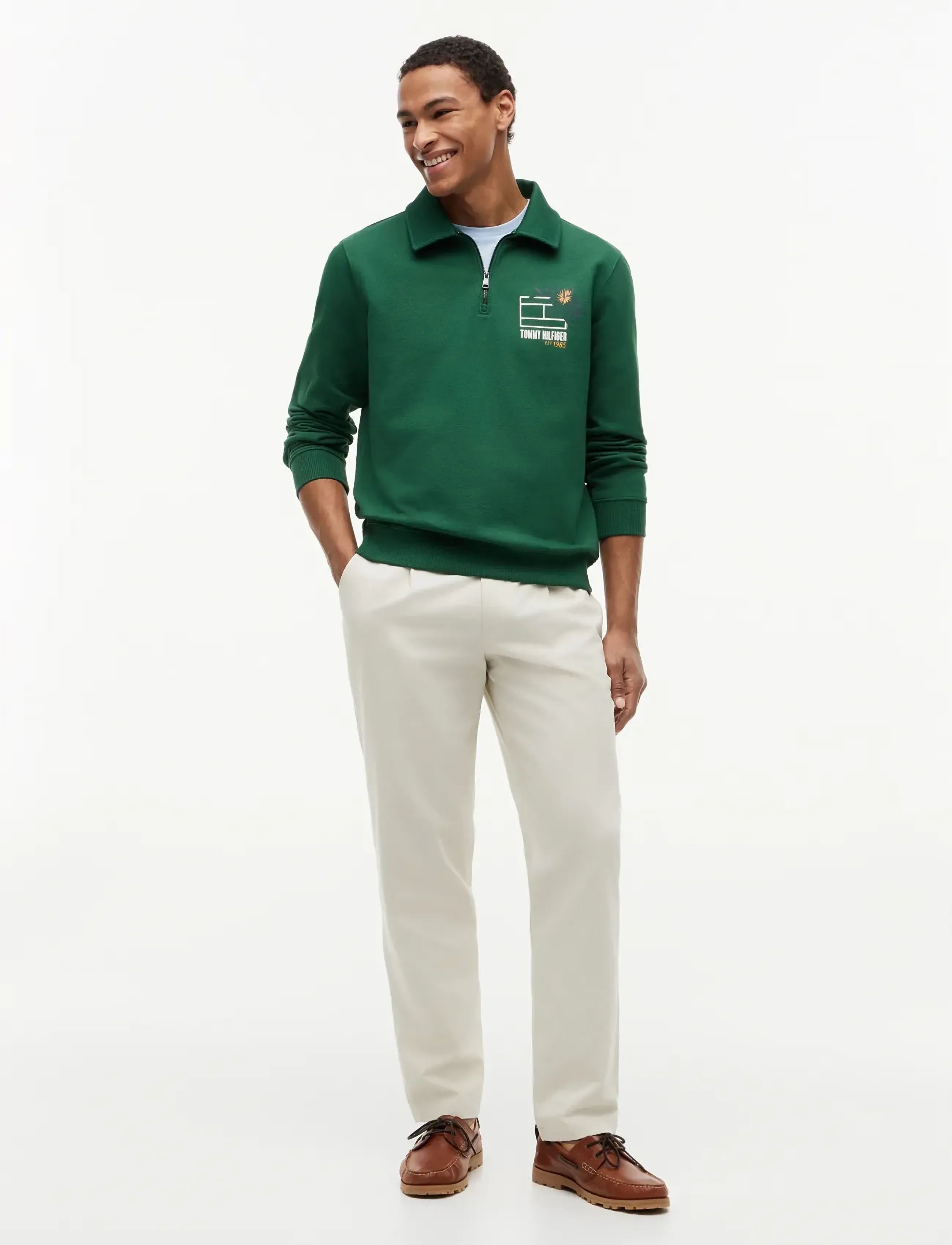 Tommy Hilfiger - SUMMER FLORAL GRAPHIC RUGBY CREW - shop efter anledning - street green - 4