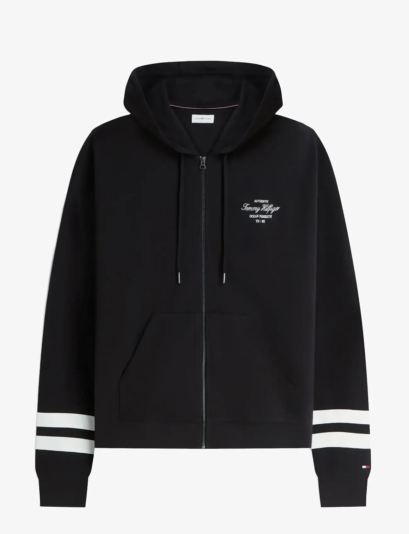 Tommy Hilfiger - NAUTICAL TIPPED HDD ZIP THROUGH - hættetrøjer - black - 1