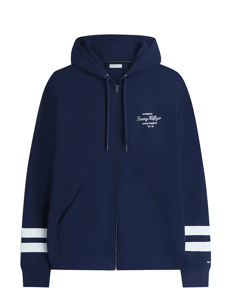 Tommy Hilfiger - NAUTICAL TIPPED HDD ZIP THROUGH - hættetrøjer - carbon navy - 1