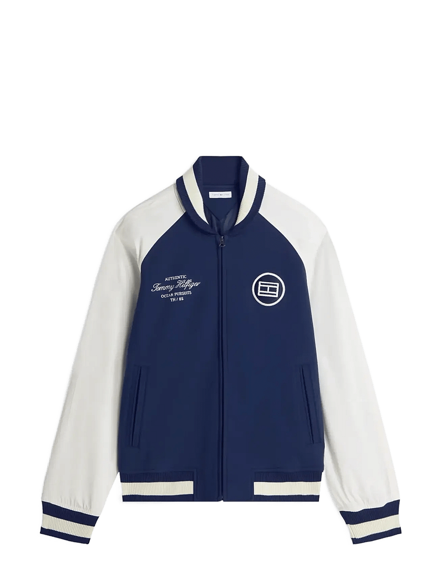 Tommy Hilfiger - NAUTICAL SHAWL BOMBER JACKET - varsity jackets - carbon navy - 1