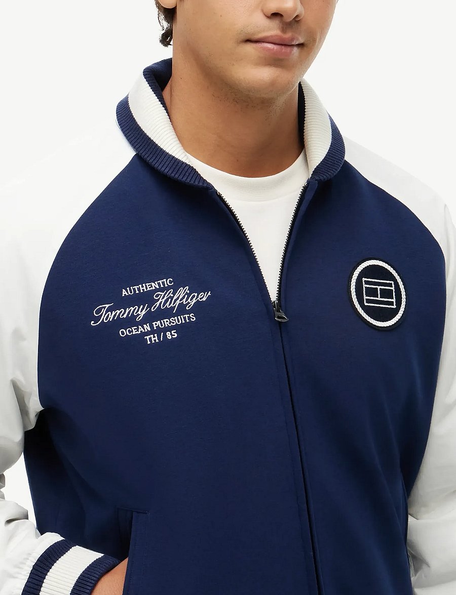 Tommy Hilfiger - NAUTICAL SHAWL BOMBER JACKET - varsity jackets - carbon navy - 3