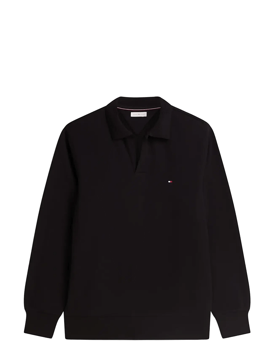 Tommy Hilfiger - SLUB REG RUGBY SWEATSHIRT - pikkade varrukatega polod - black - 1