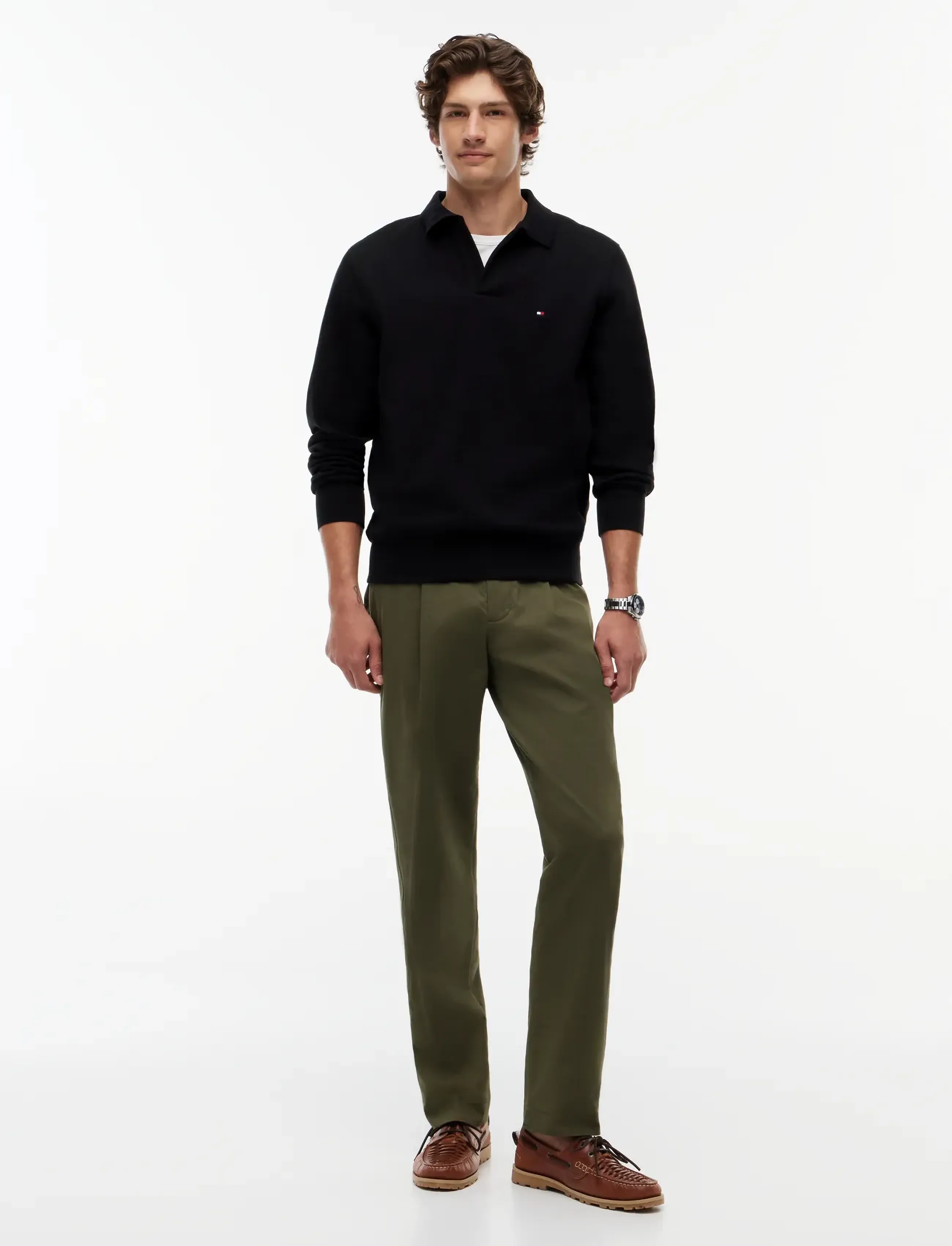 Tommy Hilfiger - SLUB REG RUGBY SWEATSHIRT - black - 4