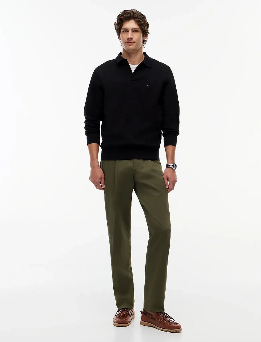 Tommy Hilfiger - SLUB REG RUGBY SWEATSHIRT - pikkade varrukatega polod - black - 4