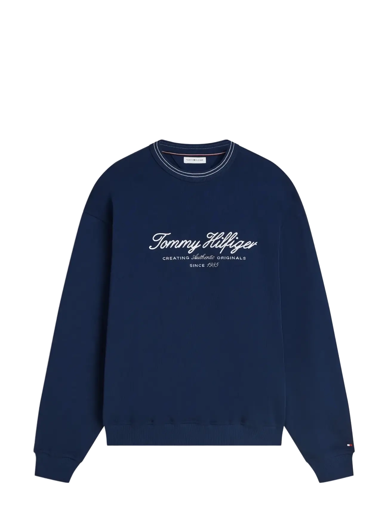 TOMMY HILFIGER Nautical Tipped Collar Crew Navy - M - Herren