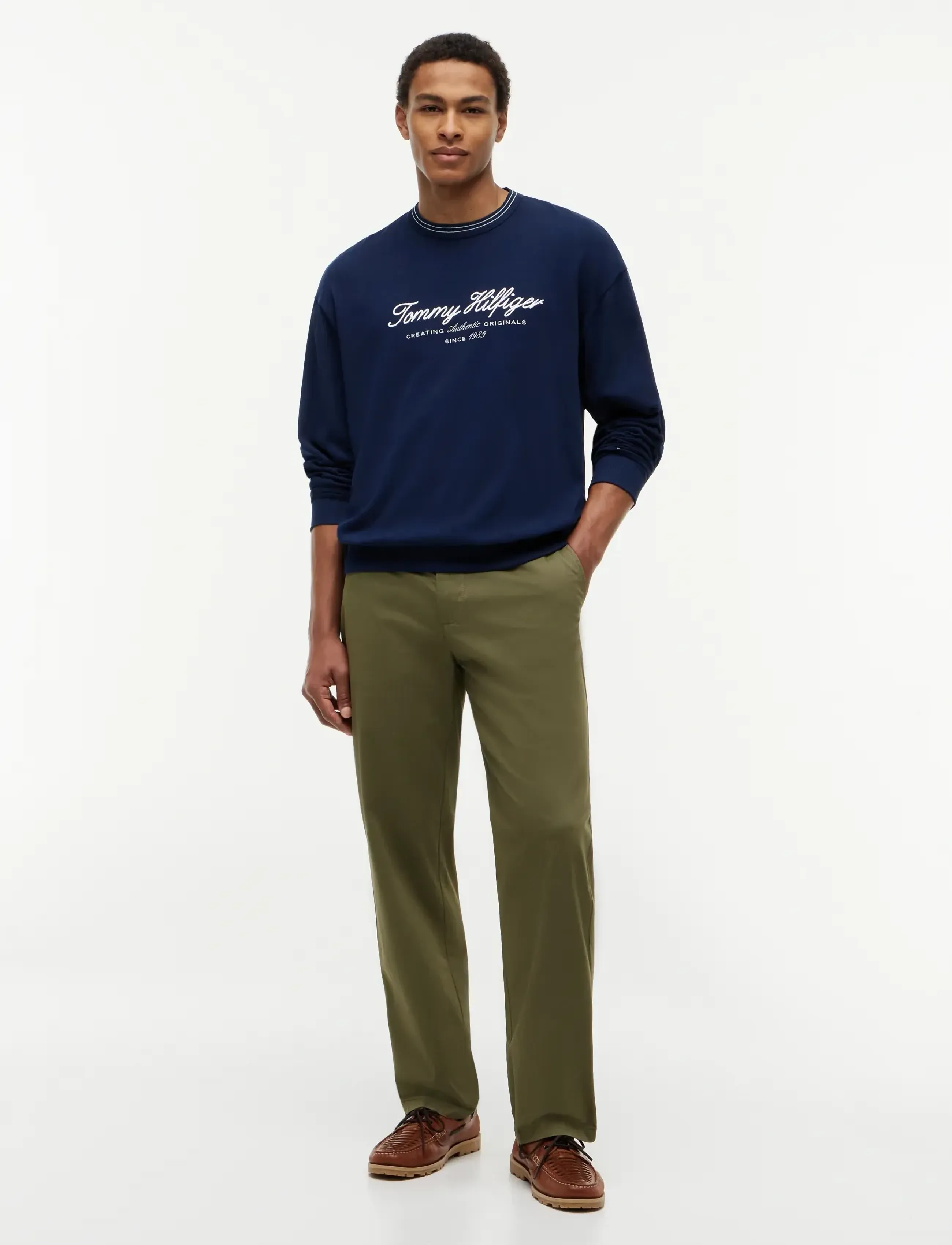 Tommy Hilfiger - NAUTICAL TIPPED COLLAR CREW - osta olukorra järgi - carbon navy - 4