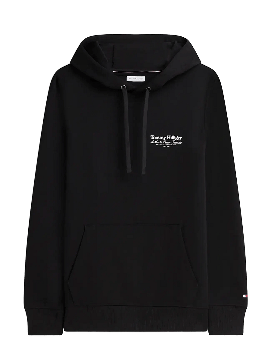 Tommy Hilfiger - NAUTICAL BACK GRAPHIC HOODY - hoodies - black - 1